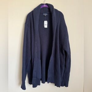 Brooks Brothers Navy Ribbed Cardigan